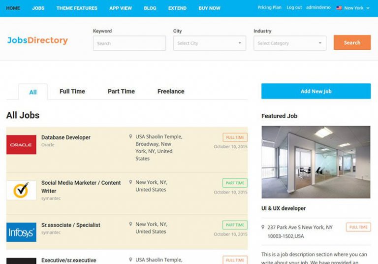 JobsDirectory WordPress Theme