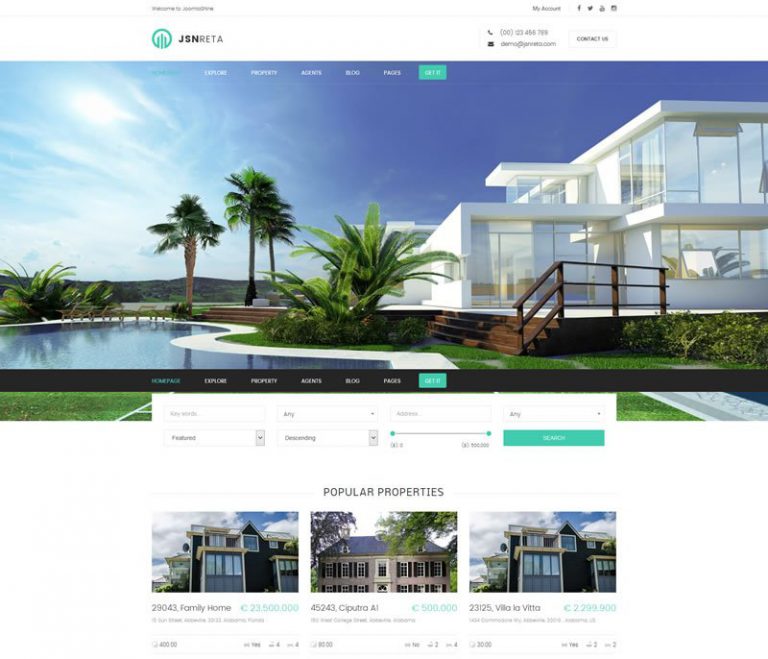 JSN Reta Real Estate Joomla Template