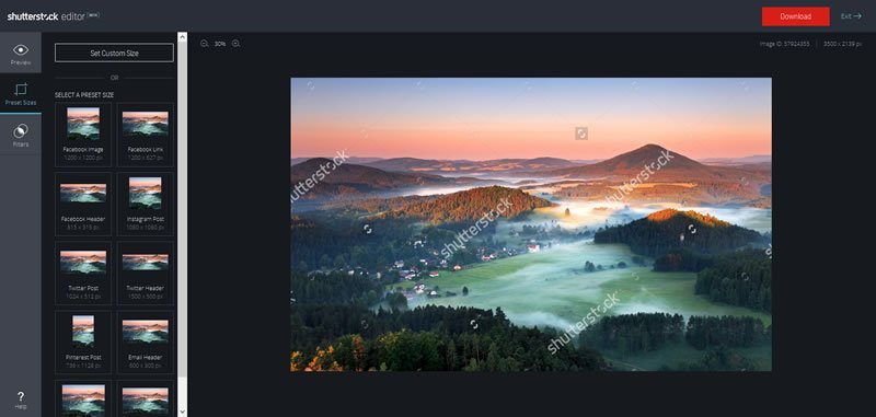 Shutterstock Editor Screenshot