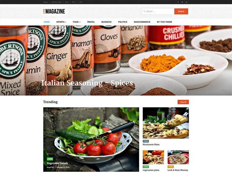 LiveMagazine WordPress Theme