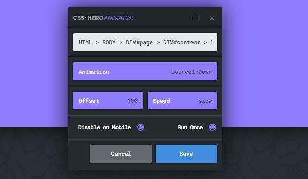 CSS Hero Animator
