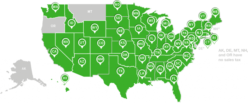 TaxJar AutoFile Eligible States