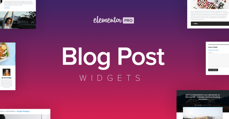 Blog Post Widgets
