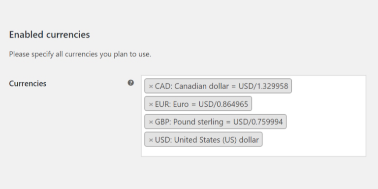 WooCommerce Multi-Currency