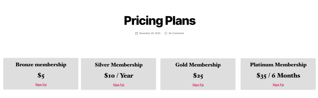 Pricing Plans