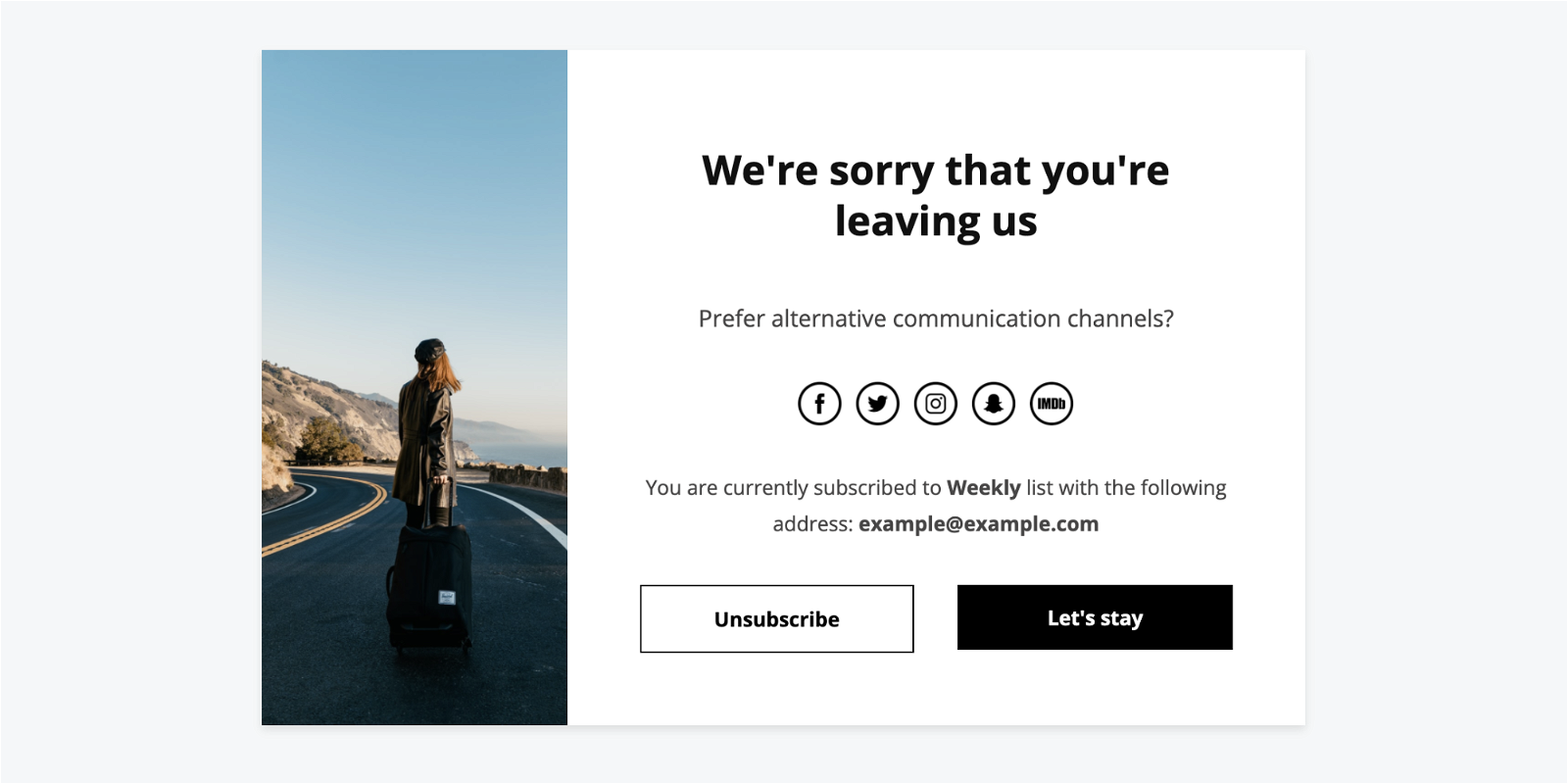 Unsubscribe Page Builder