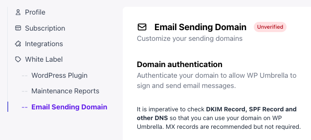 Custom Sending Domain
