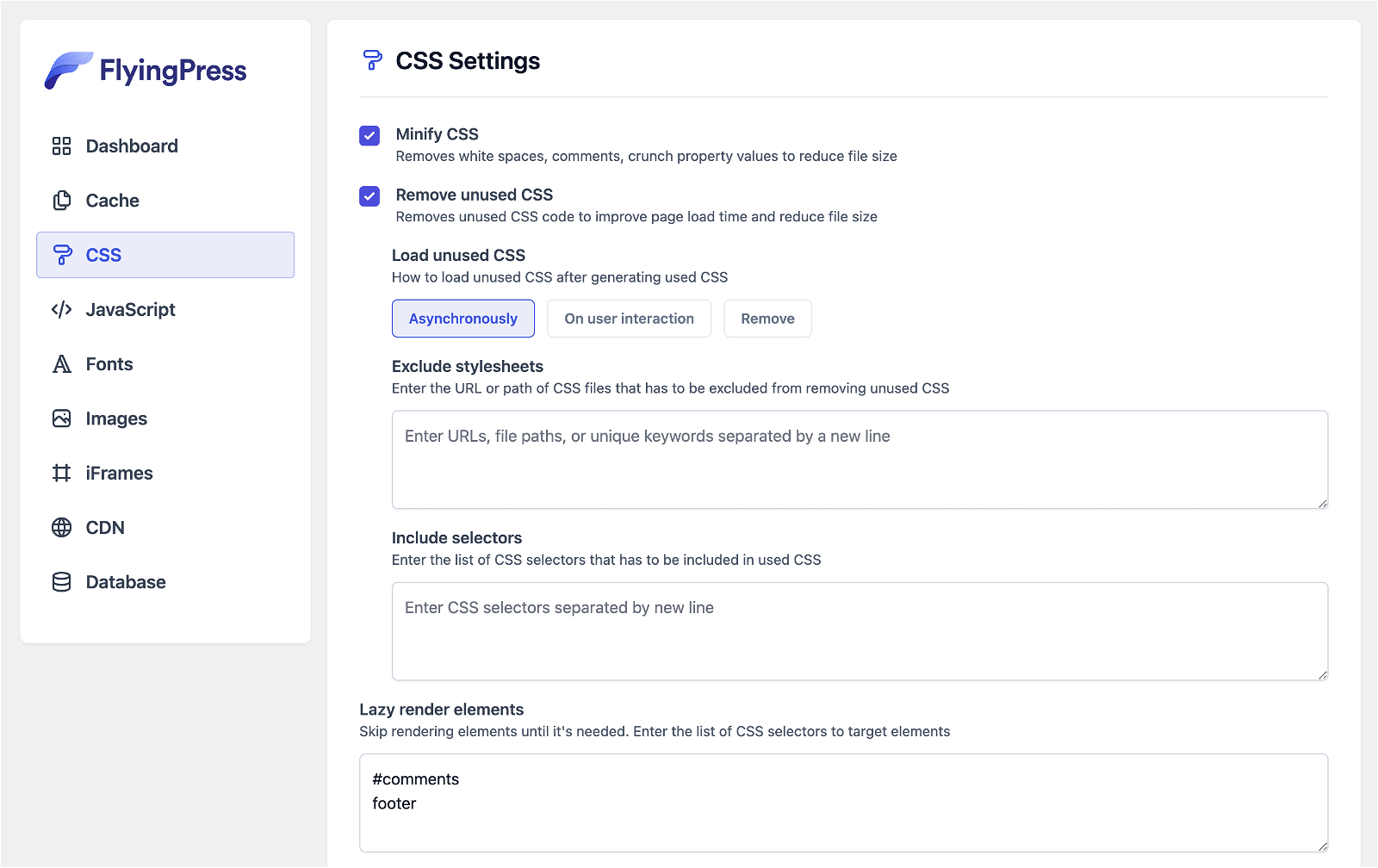 CSS Settings