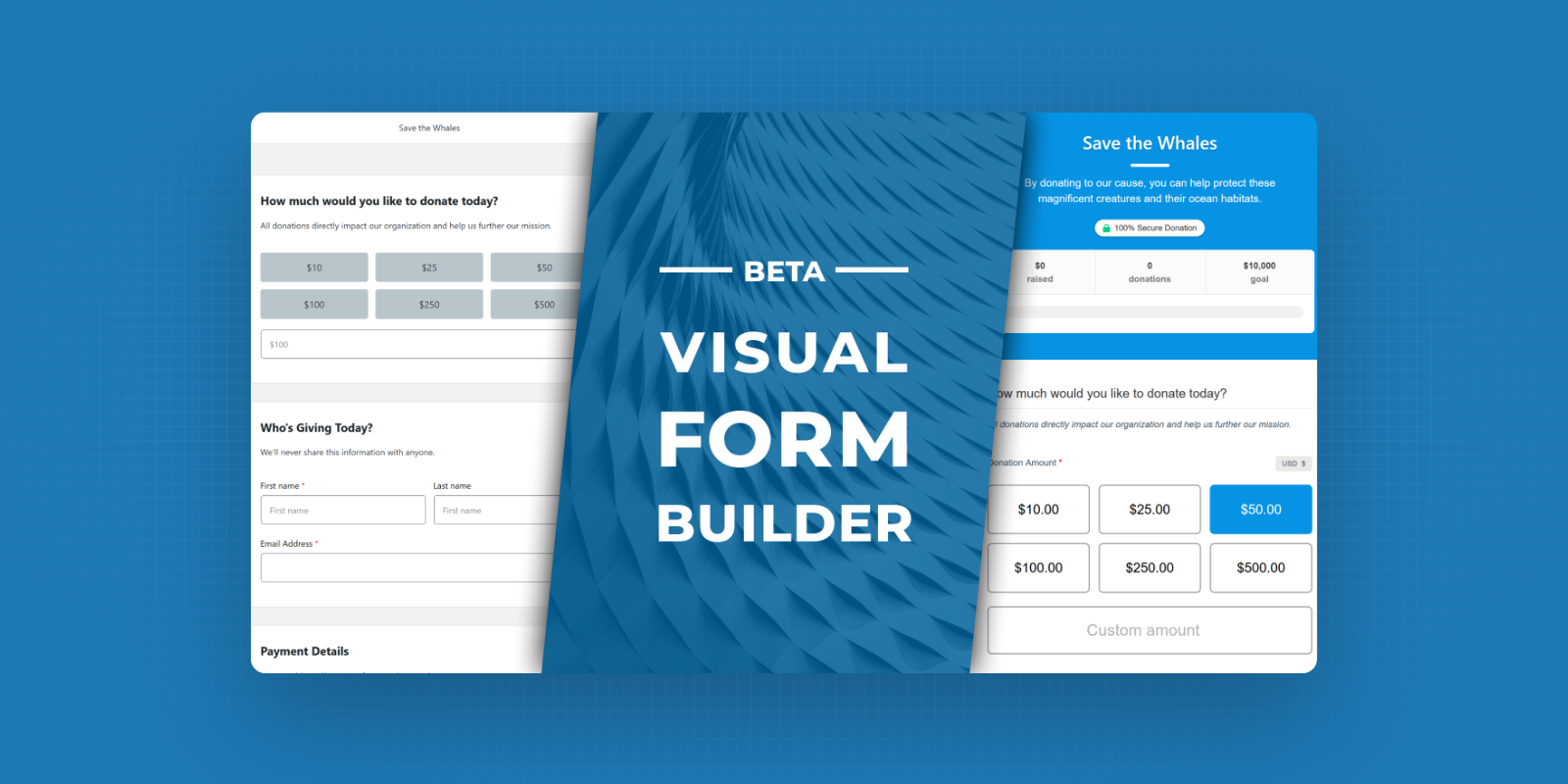 Visual Donation Form Builder