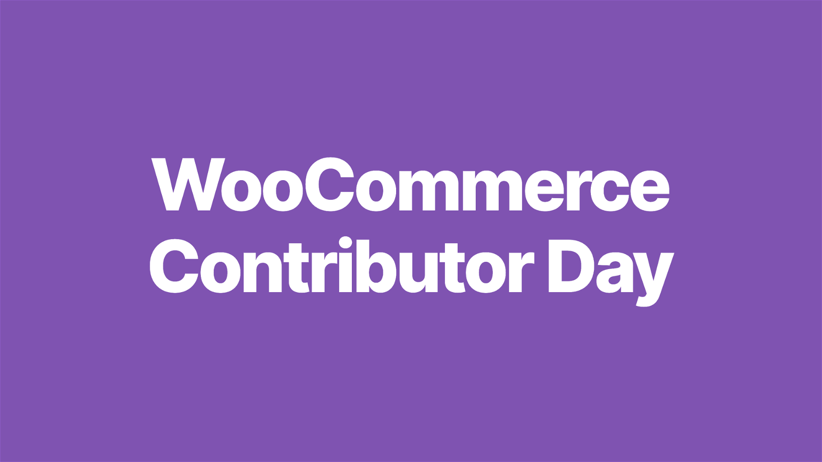 WooCommerce Contributor Day