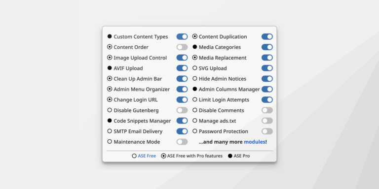 Admin and Site Enhancements