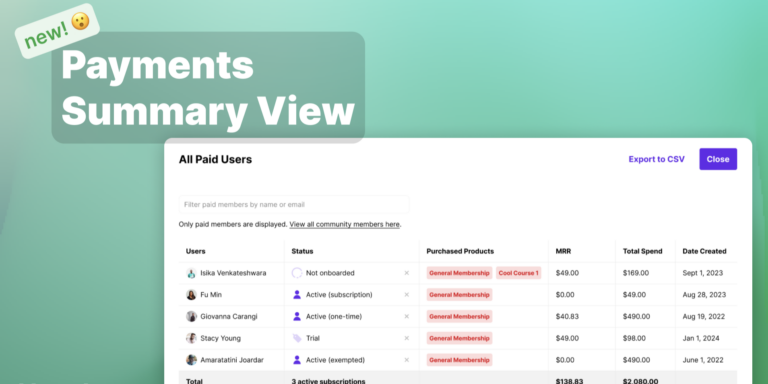 Payments Summary