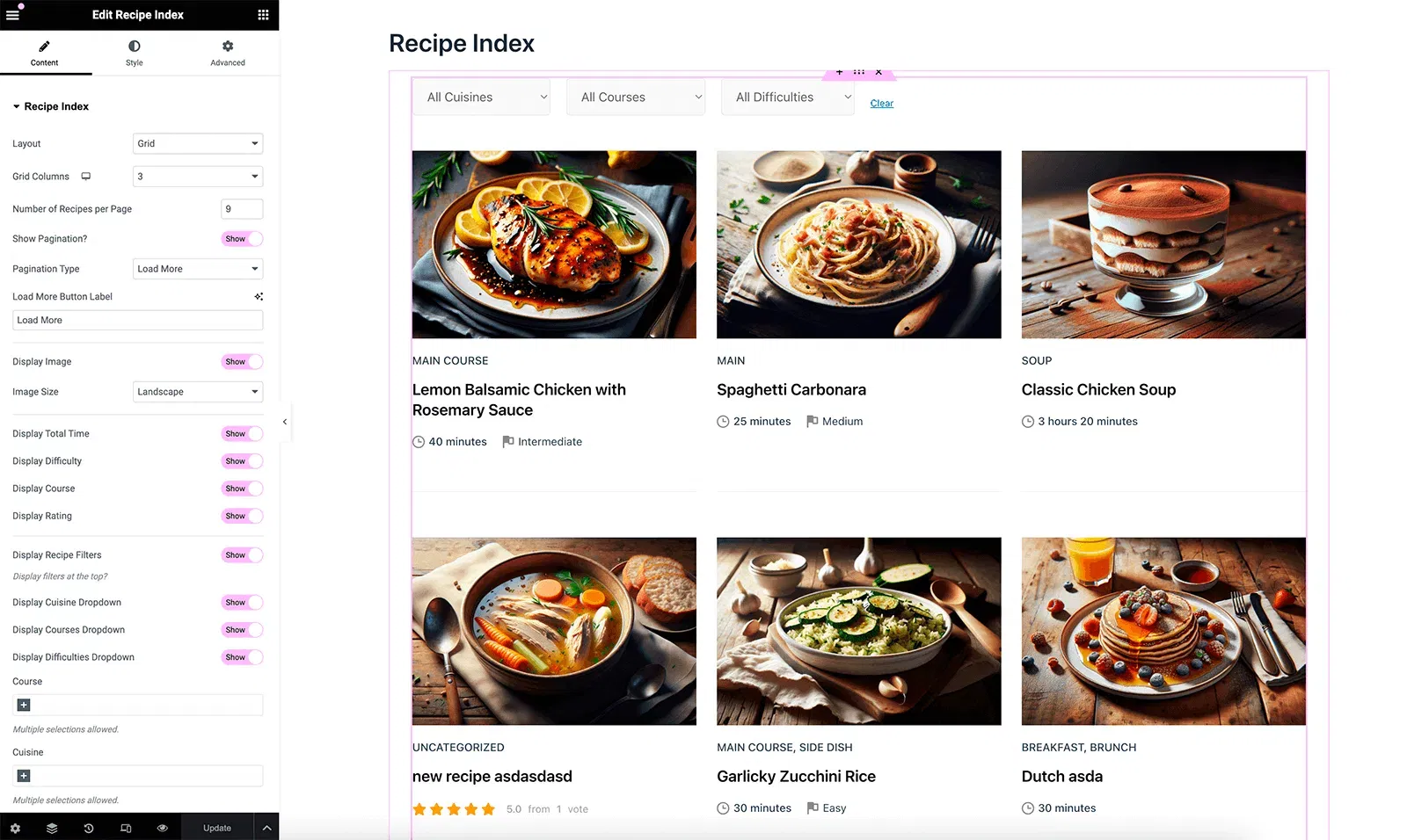 Recipe Index