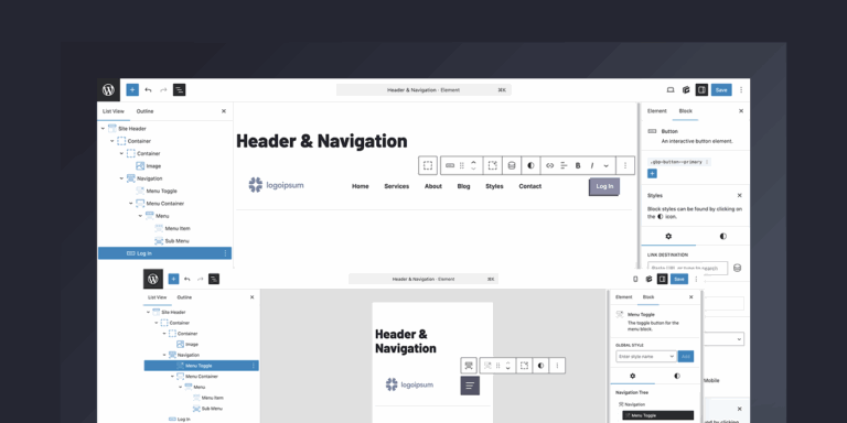 Navigation & Site Header
