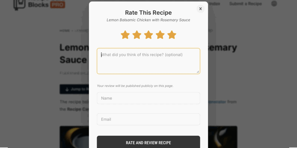 Recipe Rating