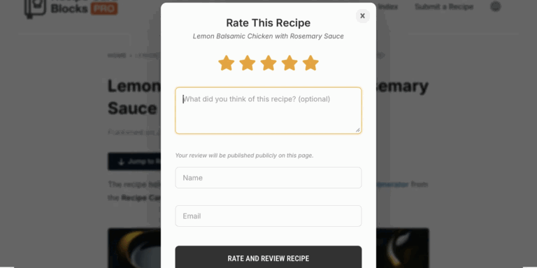 Recipe Rating