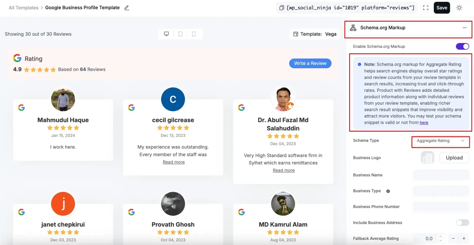 Aggregate Rating Markup
