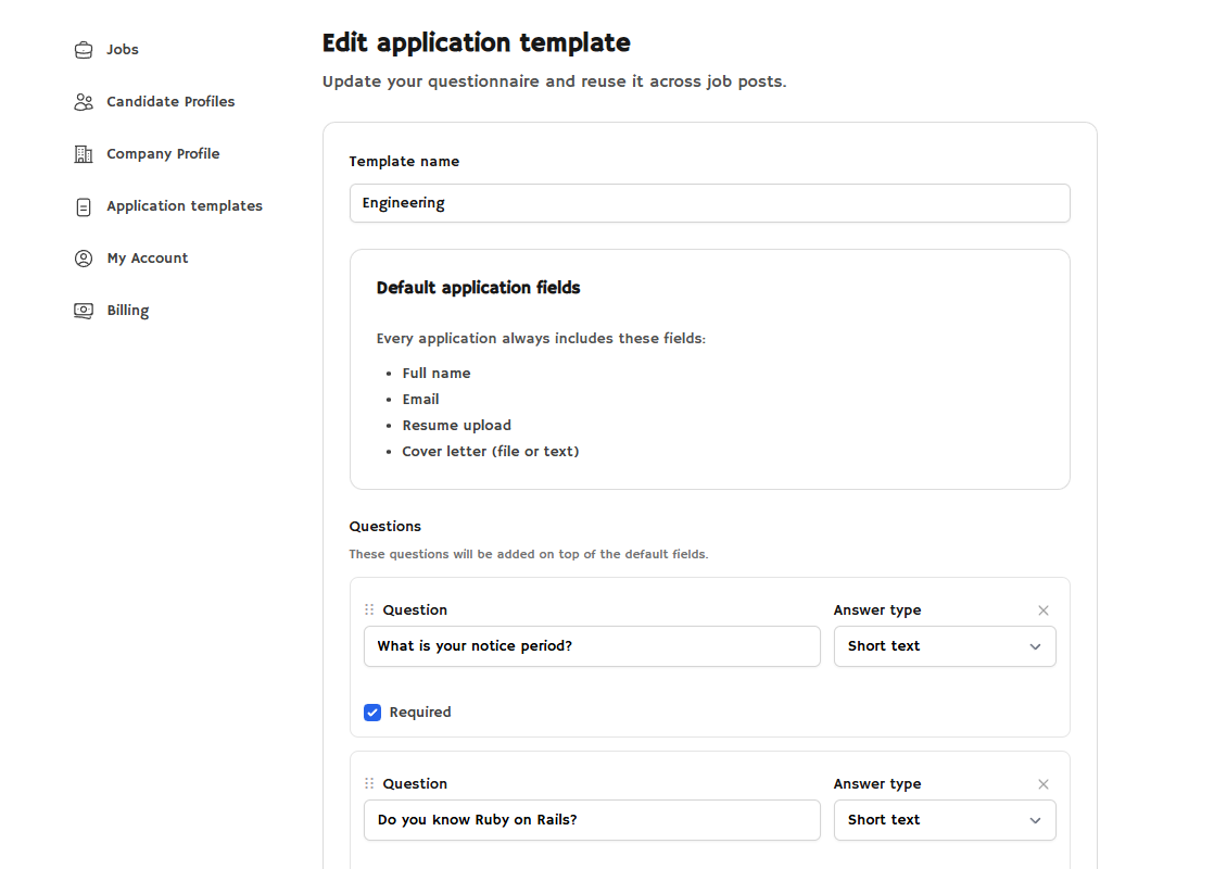 Application Templates