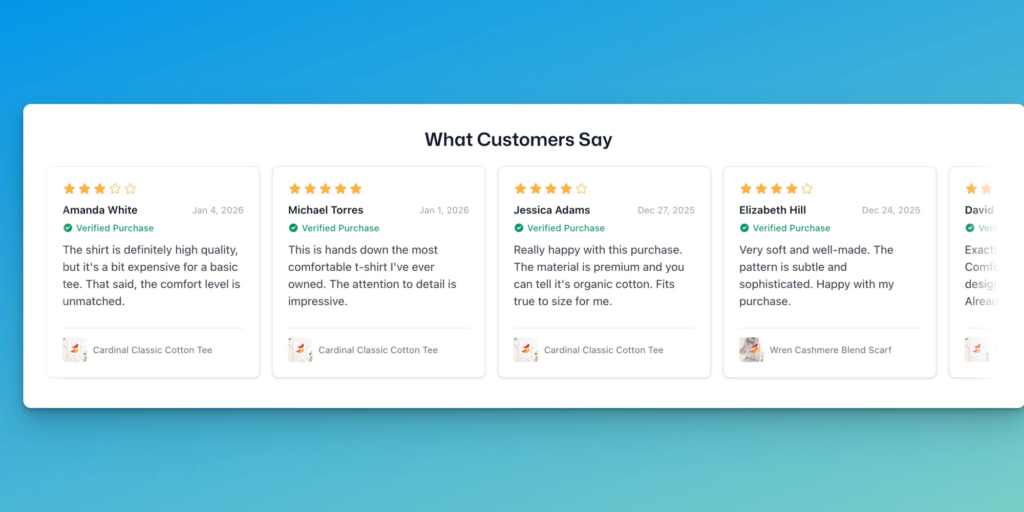WooCommerce Reviews
