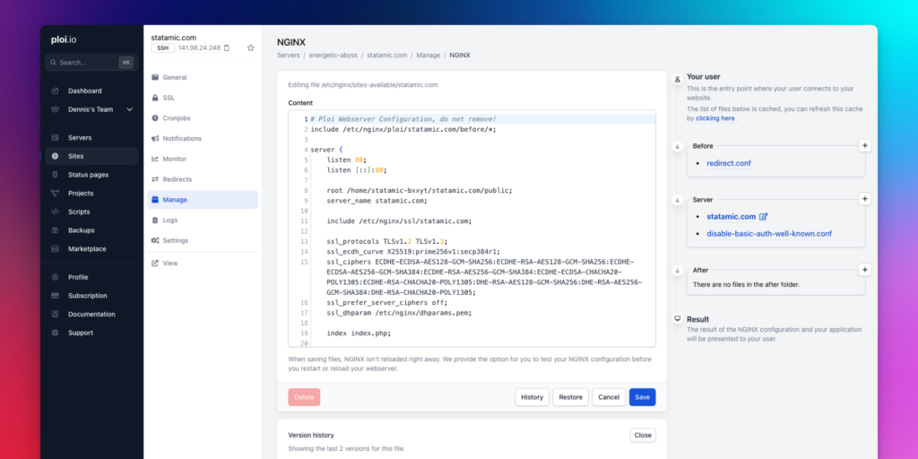 NGINX Version History