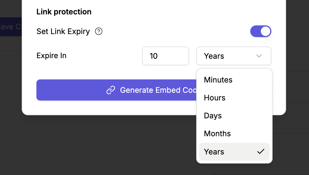 Link Expiry