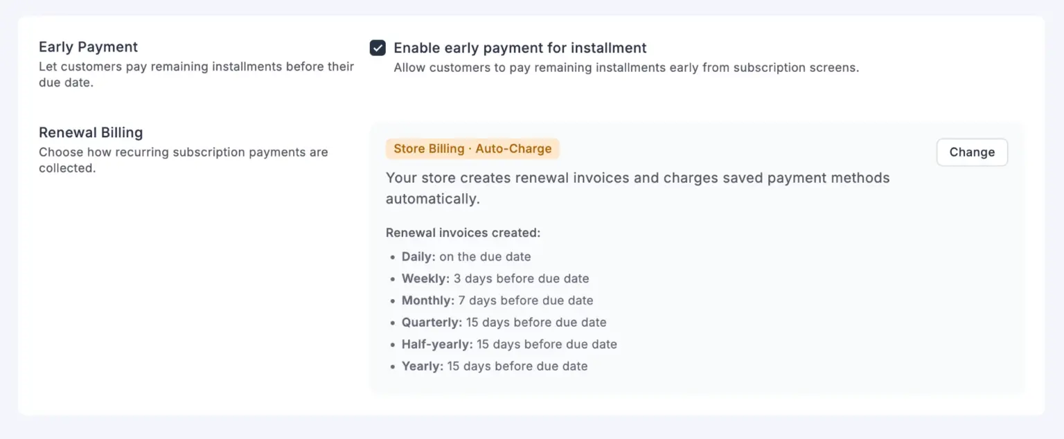 Renewal Billing