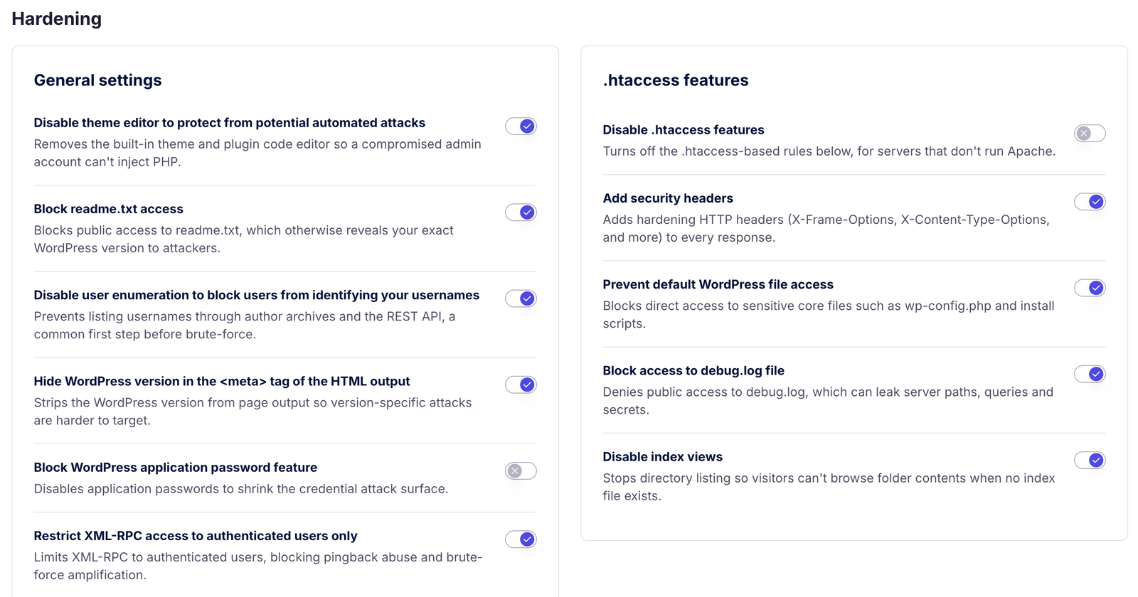 Security Hardening