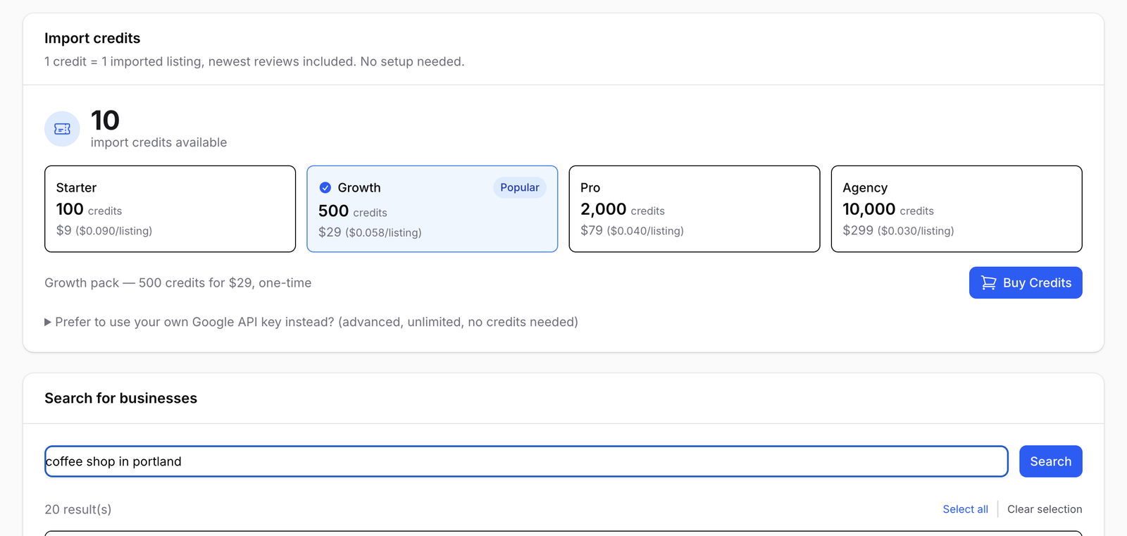 Google Maps Import
