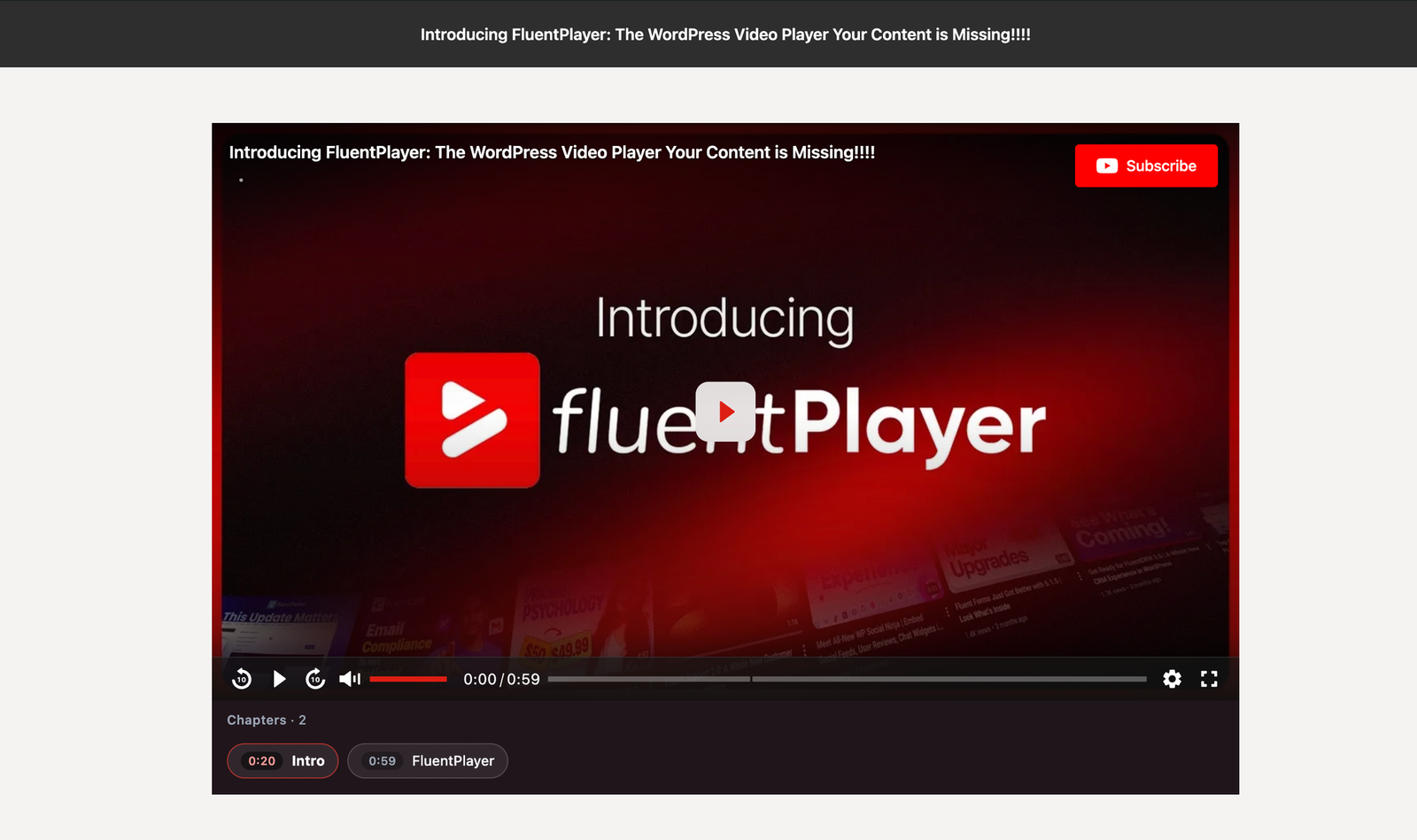 Video Chapters