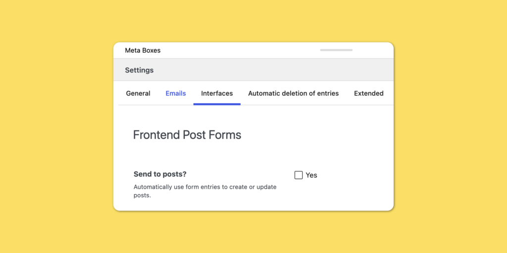 Frontend Post Forms