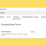 Frontend Post Forms