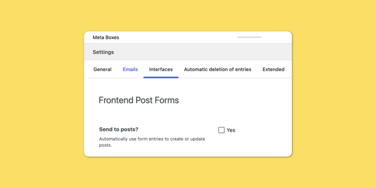 Frontend Post Forms