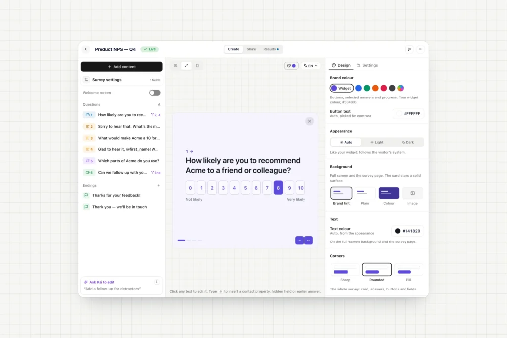 Survey Editor